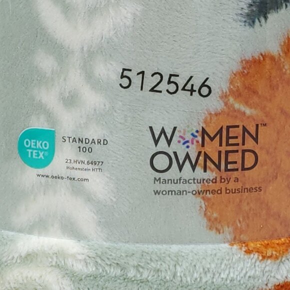 The Big One Oversized Plush Throw Blanket 5'x6' Marigold Floral Pattern Soft & C - Picture 8 of 9